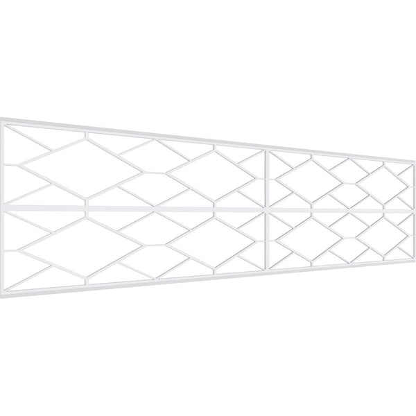Ekena Millwork Set of Four Panels for 94 1/2"W x 24 1/4"H Hudson Fretwork Wainscot Wall Paneling WPKP12X01X47HSN - main